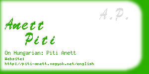 anett piti business card